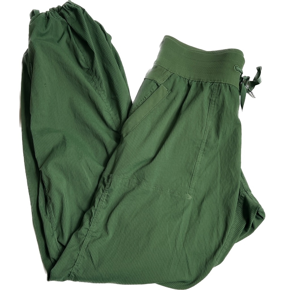 Lululemon Green Wide-Leg Studio Pants Drawstring Hem